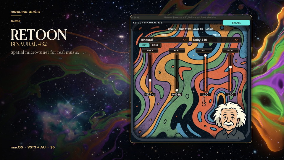 Retoon Binaural 432 VST3 AU Plugin