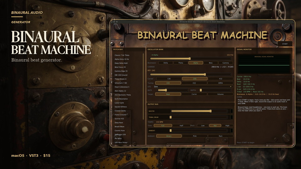 Binaural Beat Machine Audio Plugin VST3