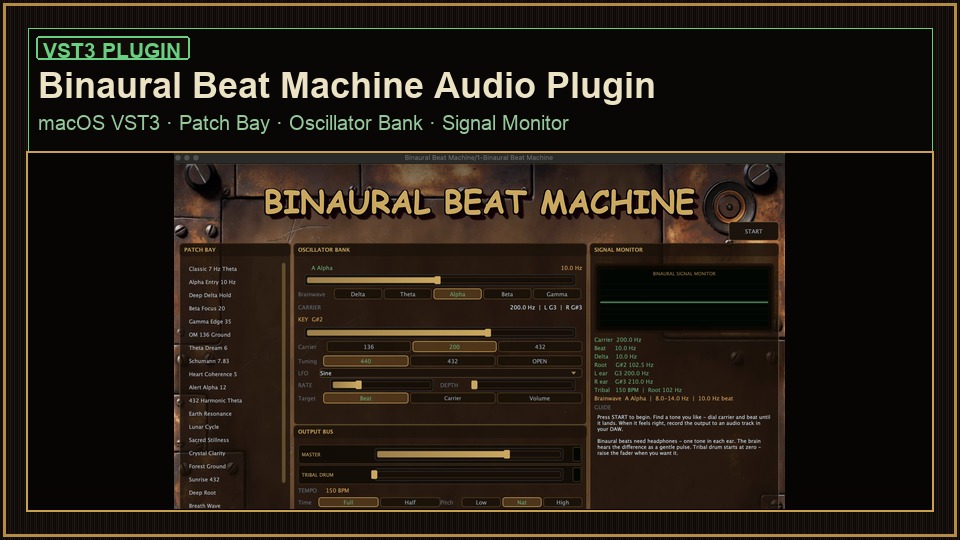 Binaural Beat Machine Audio Plugin VST3